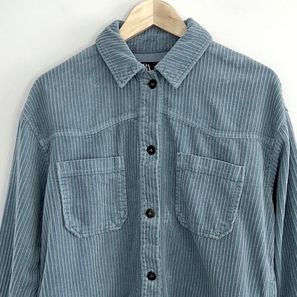 ZARA Cropped Corduroy Overshirt - Picture 7 of 13